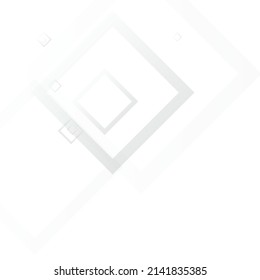 White Rectangle Contemporary Vector  Background. Concept Ornament Wallpaper. Light 3d Template. Gray Creative Cover.