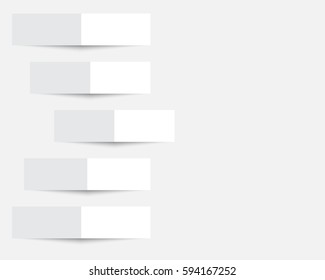 White rectangle geometric background and shadow, abstract background