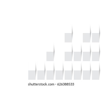 White rectangle geometric background and shadow, white texture style, abstract background, copy space for insert texts