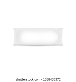 white rectangle pillow isolated on white background