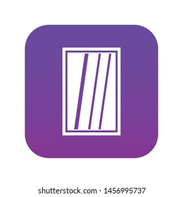White rectangle window icon digital purple for any design isolated on white vector illustration