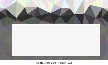 White rectangle to write stuff on surrounded by modern black white and gray gradient triangle background texture made out of triangles in vector art, to be used for sites/posters (Low Poly texture)