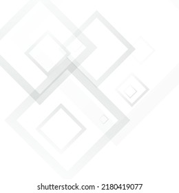 White Rectangular 3d Vector  Background. Graphic Element Frame. Gray Style Cover. Light Geometry Pattern.