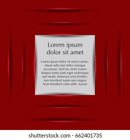 white rectangular background red