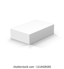 White Rectangular Parallelepiped. Vector Illustrations