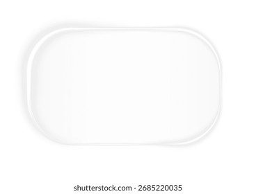 A White Rectangular Platter Displayed Against a Clean Background