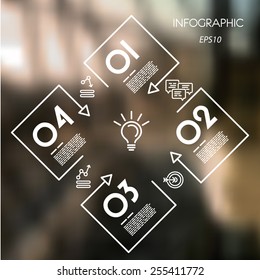 white rectangular square linear infographics. infographic concept.