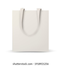 White recycle bag identity mock-up items template transparent background. Textile tote bag for shopping mockup.