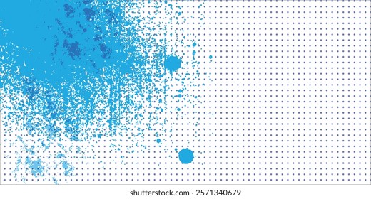 White recycled craft paper texture as background. Blue paper texture, old vintage pages or grunge sketch from old newspapers. an elegant combination of blue dots

