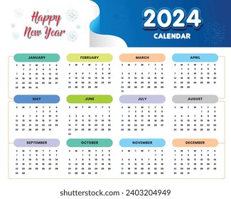 white and red 2024 wall calendar template schedule events vector