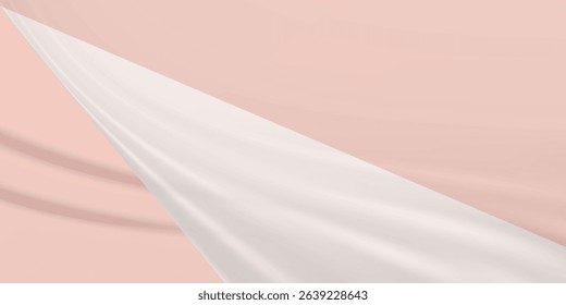 white red abstract background with line flowing particles. Digital future technology concept. vector illustration.