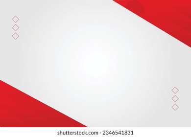 Abstrakter weißer und roter Hintergrund mit Formen-Präsentationskonzept
