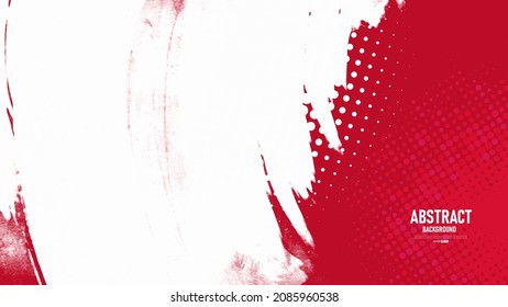 Fondo de color blanco y rojo abstracto con estilo de media tonalidad.	