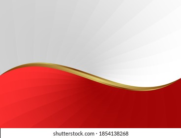 White Red Abstract Wavy Background Stock Vector (Royalty Free ...