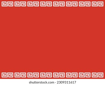 White and red Asian-inspired background frame