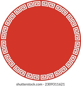 White and red Asian-inspired background frame