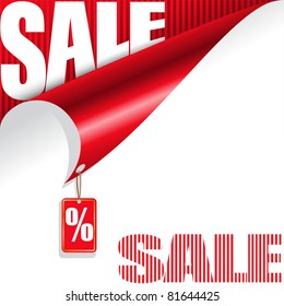 white and red  background with elements of the sale for your design