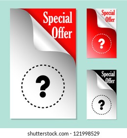 white and red background with elements of the special offer for your design