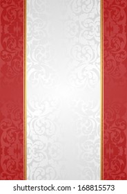 white red background with ornaments
