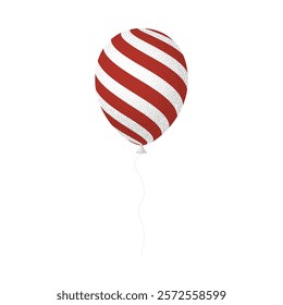 White red balloon retro grain. Cartoon Flat Style vector illustration Isolated on White background.