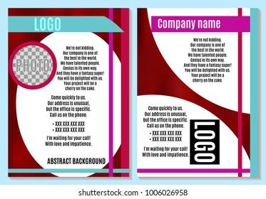 white red brochure for advertising vector tourism