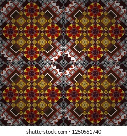 White, red and brown diagonal tiles. Vector stock illustration in a modern flat style. Creative seamless pattern, modern diagonal abstract background with geometric elements.