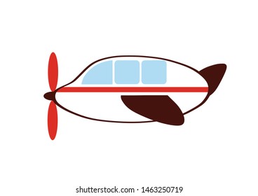 white with a red cartoon plane on a white background