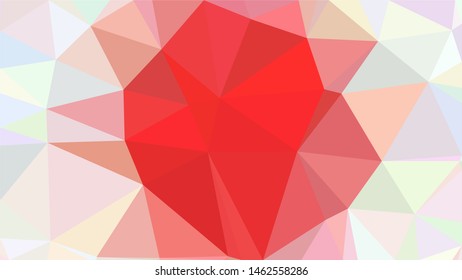 White and red in center modern gradient triangle background texture made out of triangles of  different sizes in vector art, to be used as background/texture for sites/posters (Low Poly texture)