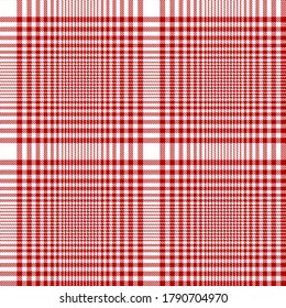 White and Red colors modern Glen plaid Scottish seamless pattern.Texture from plaid,tablecloths, clothes, shirts, dresses, jacket, skirt, paper, blankets and other textile products. Christmas concept.