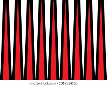 white red cones background