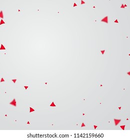White and red confetti background vector illustration