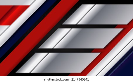 fondo de forma de la banda de contraste rojo blanco. plantilla de banner corporativo vectorial