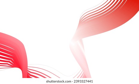 white red flag gradient background abstract wavy tech lines 