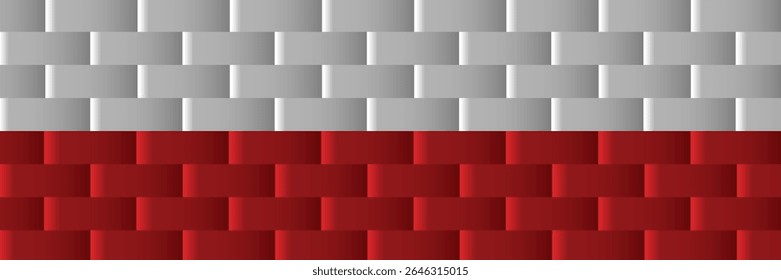 white and Red Geometric Block Pattern. vector Eps 10