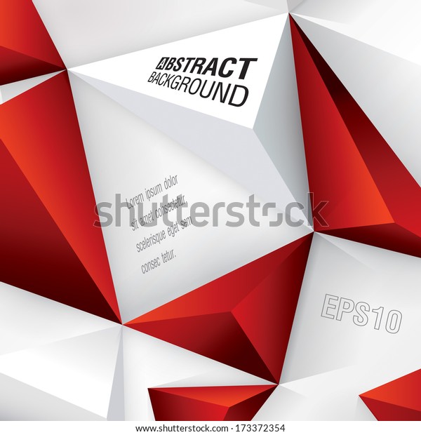 White Red Geometric Texture Vector Background Stock Vector (Royalty ...