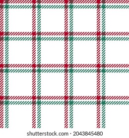 White, Red and Green modern tartan plaid Scottish seamless pattern.Texture from tartan, plaid, tablecloths, clothes, shirts, dresses, paper, bedding, blankets and other textile products.