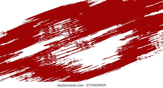 Fondo de textura grunge de patrón de color degradado de puntos de semitono rojo blanco. Ilustración vectorial de estilo deportivo de cómic de arte pop de punto.