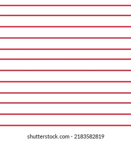 White and red horizontal lines seamless pattern.
