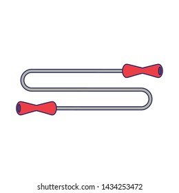 white and red jump rope and isolated symbols vector illustration graphic design