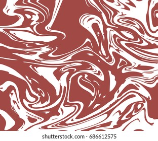 White red liquid acrylic or marble texture. Abstract background with curved stripes or chaotic lines. Ink .