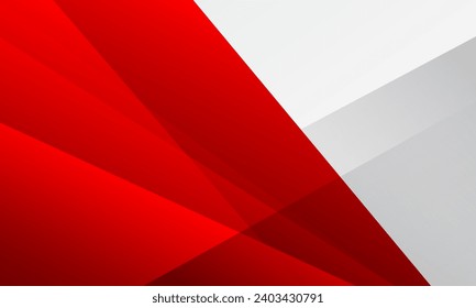 White and red modern abstract background. Dynamic shapes composition. Vector illustration