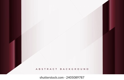 White and red modern abstract background with geometric shapes. Dark red and white modern corporate business presentation vector illustration banner design.