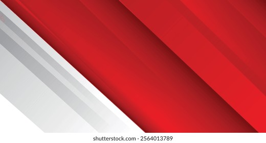 White and red modern abstract background. Dynamic shapes composition. Vector illustration