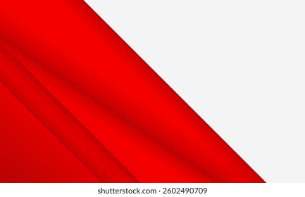 White and red modern abstract background. Dynamic shapes composition. Vector illustration