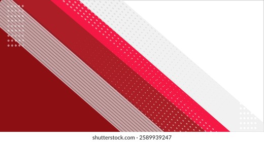 White Red Modern Abstract Template Design. Luxury Background. Abstract Background. Award Background. Website Banner Digital Trend Design Pattern.
