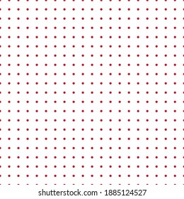 White and Red Polka Dot seamless pattern. Vector background.