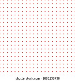 White and Red Polka Dot seamless pattern. Vector background.