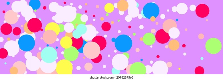 White Red Rainbow Indigo Kids Background. Yellow Circles Dark Children Pastel Vibrant Composition. Bordo Beige Bright Blue Play Print. Color Violet Pink Multicolor Purple Green Background.