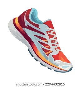 white and red sports shoes accessory isolated