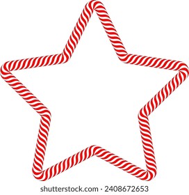 white red star lollipop candy frame